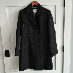 White House Black Market lightweight holiday sparkle coat.